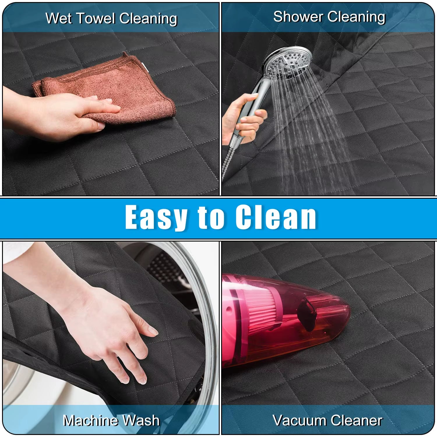 Dog Car Seat Cover Waterproof Dog Hammock Car Dog Car Blanket Mats Case for Rear Back 2 in 1 for Trunk Dog Car Protector